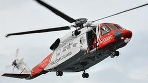 Coastguard helicopter