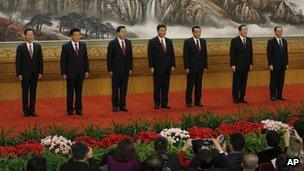 New members of the Politburo Standing Committee, 15 November 2012