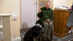 Laurie Ardito with his dog