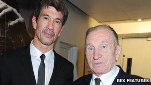 William Turnbull and his son Alex pictured in November 2011 at the ICA premiere of the documentary William Turnbull: Beyond Time