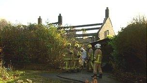 Scene of the fire in Blackburn