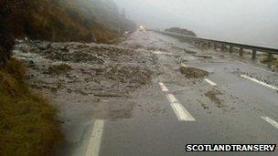 Debris on the A83