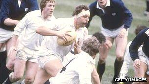 Former England captain Bill Beaumont in action against Scotland in the 1970s