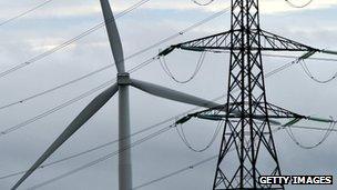 Pylon and wind turbine