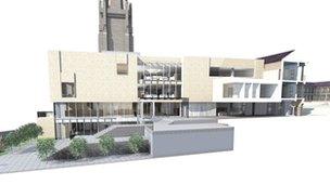 Artist's impression of new library