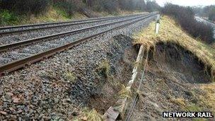 Landslip at Thornhill