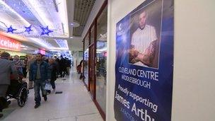 X Factor poster in Middlesbrough shopping centre