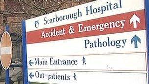 Scarborough Hospital sign