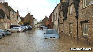 Cars under water