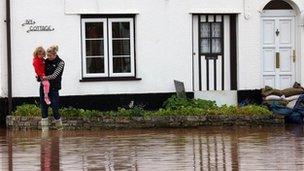 Flooding in Ruishton, near Taunton