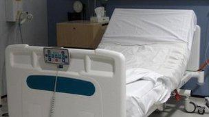 Bed at Bradford Royal Infirmary birth centre