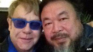 Elton John and Ai Weiwei