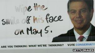 Conservative party campaign poster for the 2005 general election