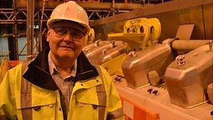 Guernsey Electricity's Tom Woodford with the £14m generator