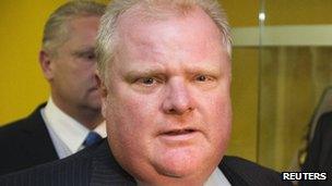 Toronto Mayor Rob Ford in his Toronto office (26 November)