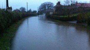 Flooded road