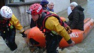 RNLI team in St Asaph