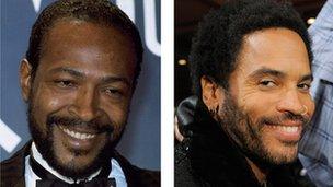 Marvin Gaye and Lenny Kravitz