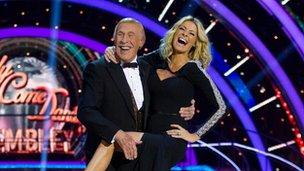 Bruce Forsyth and Tess Daly