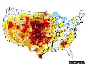 US drought map