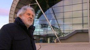 Lord Puttnam outside Sage Gateshead