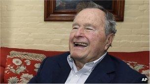 Former US President George H W Bush 1 November 2012