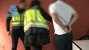 Man under arrest in Spain