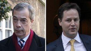 Nigel Farage and Nick Clegg