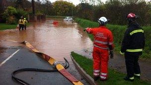 Flood in Devon