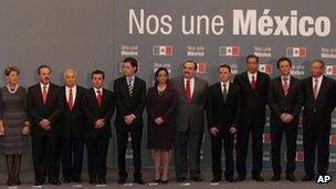 Members of Mexico's new cabinet (30 Nov 2012)