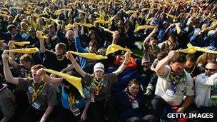 Scouts at World Scout Jamboree in 2007