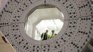 HRH The Duke of York at the National Renewable Energy Centre, Narec, in Northumberland