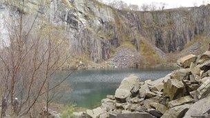 View of the lower quarry