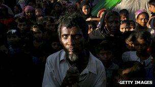 Rohingyas in a camp for displaced people on the outskirts of Sittwe, Burma, 24 November 2012