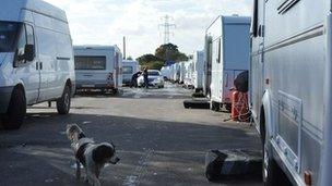 Caravans in Oak Lane