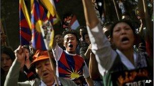 Exiled Tibetans in Delhi, India, file image