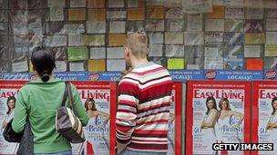 Polish adverts in a shop window