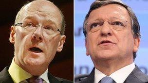 John Swinney and Jose Manuel Barroso