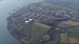 The LNG terminal near Milford Haven in Pembrokeshire