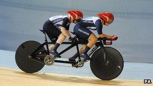 Great Britain"s Helen Scott and Aileen McGlynn