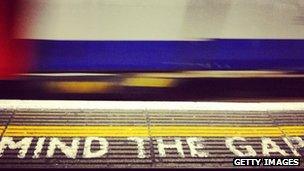 Tube station platform