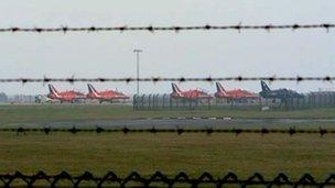 Hawk jets at RAF Scampton