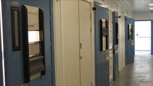 Cells at the new police investigation centre in Martlesham, Suffolk