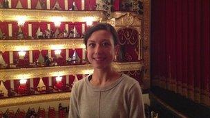 Tala Lee-Turton inside the Bolshoi Theatre