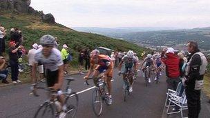 Cycle race in Yorkshire