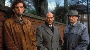 Jimmy Nail as Detective Sergeant Freddie Spender, Peter Guinness as Detective Chief Superintendent Gillespie and Berwick Kaler as Detective Sergeant Dan Boyd