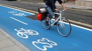 A cyclist in London