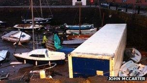 Damage at North Berwick harbour