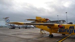 Aircraft at Guernsey Airport