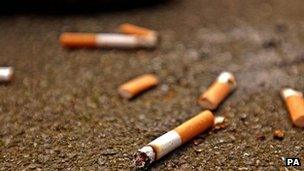 Cigarette butts